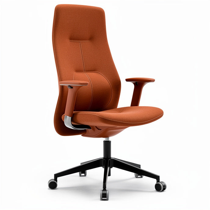 **Ergonomische bureaustoel met verstelbare armleuningen en wielen**