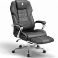 **Ergonomische Zwarte Bureaustoel met Verstelbare Armsteunen en Wielen**