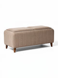 Moderne opberg ottoman met gestreept ontwerp